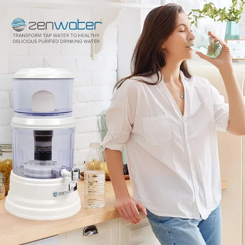Vista 5 de Sistema de filtración y purificación para mesada de Zen Water Systems, Blanco crudo