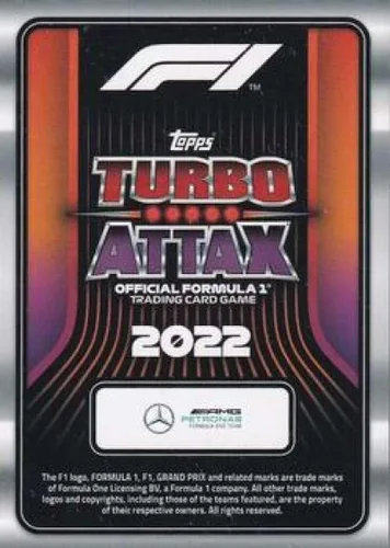 Vista 2 de 2022 Topps Turbo Attax F1 Racing # 267 Lewis Hamilton Mercedes-AMG Petronas Formula One Team Oficial Formula 1 Trading Card
