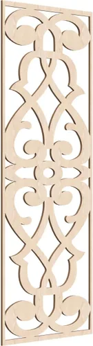 Vista 98 de 9 3/8"W x 24 3/8"H x 1/4"T Bellaire Decorativos Paneles de pared de madera calado, abedul