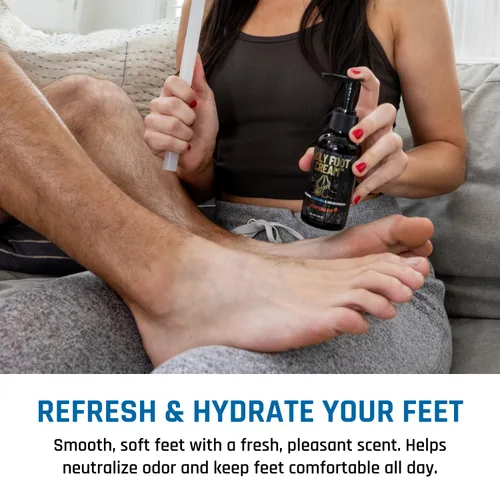 Vista 9 de Derm Dude Holy Foot Cream Crema hidratante diaria para pies con DeoPlex para frescura y arrurruz para una hidratación ligera Aroma de coco Rush