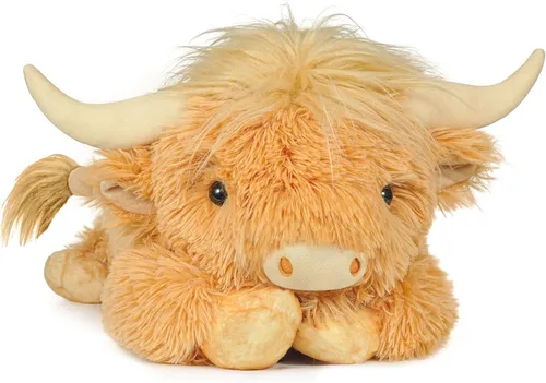 Vista 8 de WDXDSOB Animales de Peluche de Vaca Highland con Peso 4.2 Libras Peluche de Vaca Highland con Peso para Niños y Adultos Almohada de Juguete