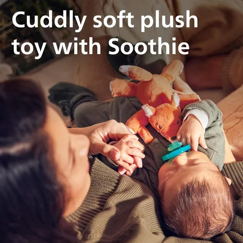 Vista 2 de Philips Avent Soothie Snuggle SCF347/08 - Soporte para chupete desmontable, 0.0 ft+, zorro, SCF347/08
