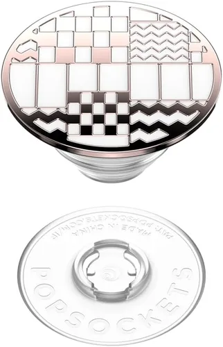 Vista 4 de PopSockets Agarre adhesivo para teléfono, soporte, soporte para teléfono, esmalte - patchwork dorado
