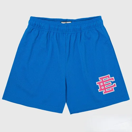 Vista 4 de EE Pantalones cortos casuales fitness musculosos hombres deportes cuartos pantalones malla transpirable longitud no más que la rodilla