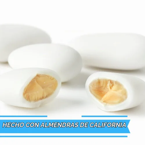 Vista 2 de Almendras de Jordania blancas por Its Delish, 1 LB a granel Almendra azucarada con recubrimiento duro de caramelo dulce - Recuerdos de boda a