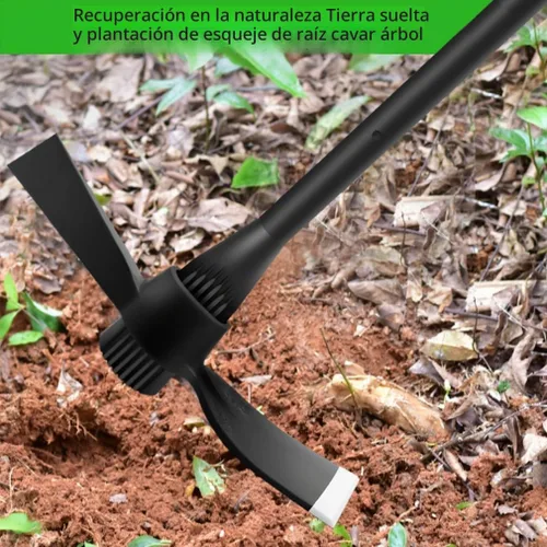 Vista 9 de Cortador de púas de jardín Mattock, hacha de púa resistente de 36 pulgadas con cuchillas de acero forjadas tratadas térmicamente para desmalezar