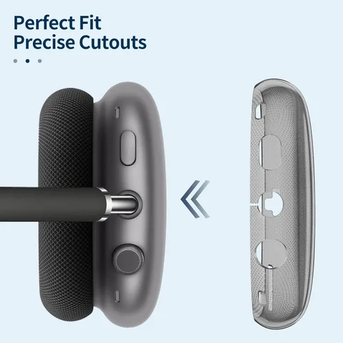 Vista 3 de FINTIE Funda para AirPods Max, Funda protectora de TPU suave transparente antiarañazos, Protector de accesorios de silicona transparente