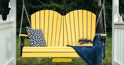 Vista 4 de LuxCraft Columpio Adirondack de 4' - Disponible en 22 colores Caoba antigua