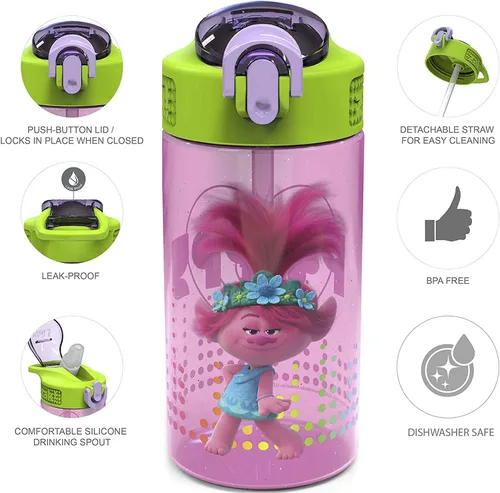 Vista 5 de Botella de agua Trolls 2