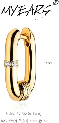 Vista 5 de MYEARS Women Huggie Earrings Gold Hoop 14K Gold Filled Small Simple Handmade Hypoallergenic Everyday Jewelry