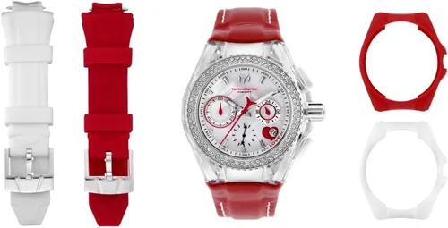 Vista 4 de Technomarine Reloj casual de cuarzo para mujer Cruise de acero inoxidable y cuero