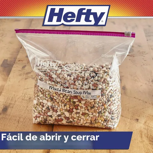 Vista 7 de Hefty Slider - Bolsas de almacenamiento para calendario, tamaño de galón, 30 unidades (paquete de 4), 120 en total Bulk Pack, Gallon Plastic Bags