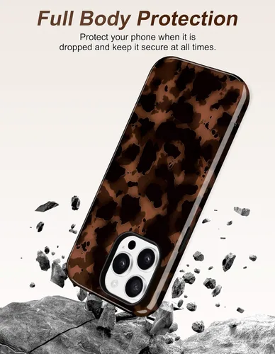 Vista 68 de Jusy Funda compatible con MagSafe con estampado de caparazón de tortuga marrón para iPhone 7/8/SE, cubierta protectora de TPU suave magnética
