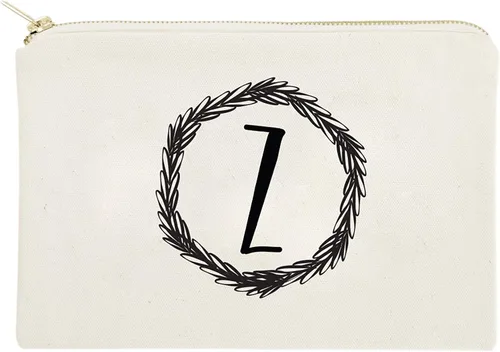 Vista 22 de The Cotton & Canvas Co. Bolsa de cosméticos personalizada con monograma y bolsa de maquillaje de viaje, A