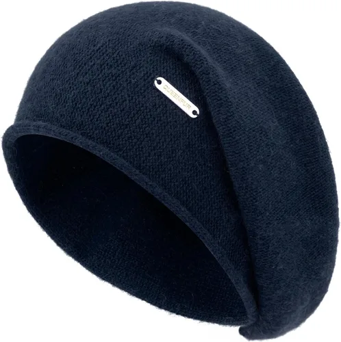 Vista 28 de Gorros de Punto Holgados para Mujeres de Cachemira Gorro de Esquí de Lana Tejida Suave y Cálido Gorro de Invierno A01-beige