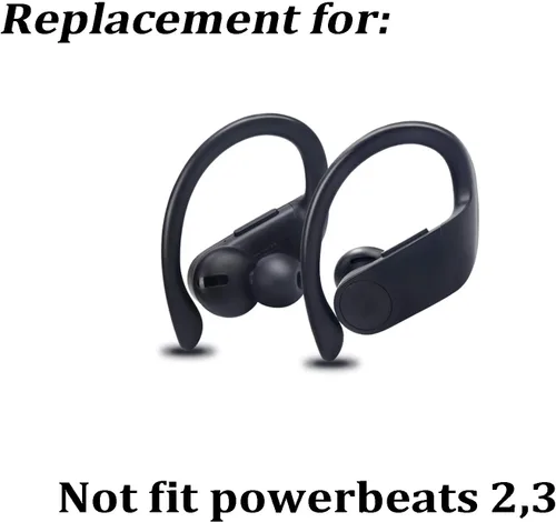 Vista 3 de Juego de auriculares de silicona de repuesto para auriculares inalámbricos Powerbeats Pro, 8 pares (Blcak)
