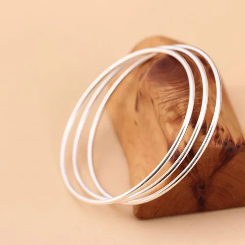Vista 5 de Pulsera de plata de ley 925 para mujeresniñas, pulseras para mujer, pulseras de plata de ley 925 para mujer, pulseras delicadas