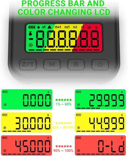 Vista 10 de MAXUS Báscula de recarga 1.76 oz/0.00 oz con Trickler de polvo y 3 modos de retroiluminación Milligram Scale with Repeat Mode, Tare, Counting, 6