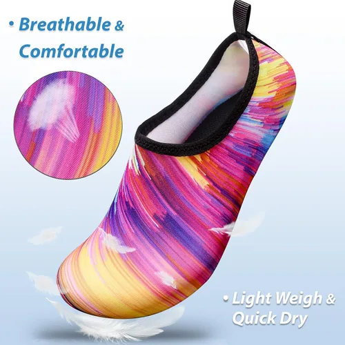 Vista 5 de Homitem Zapatos de agua para hombre y mujer zapatos de playa descalzo zapatos de piscina de secado rápido calcetines de yoga acuáticos para mujeres