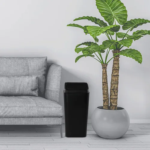 Vista 4 de Gloreen Cubo de basura delgado de la cocina de 16 L, cesta de basura rectangular de plástico, F