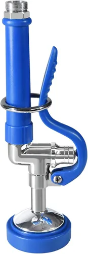 Vista 9 de Pulverizador de fregadero comercial con manguera de acero inoxidable de 45 pulgadas, pulverizador de preenjuague de 1.42 GPM, rociador de platos