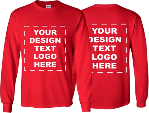 Vista 7 de Camiseta personalizada de manga larga para hombres y mujeres, añade tu propio diseño, logotipo, texto, foto, camiseta de manga larga personalizada