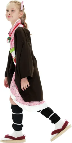 Vista 2 de Disfraz de cosplay de anime para niños, traje de kimono para Halloween