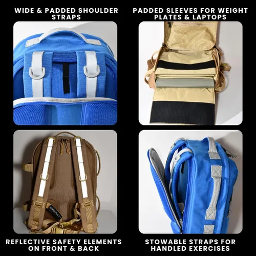 Vista 5 de HYPERWEAR Hyper Ruck, mochila de 20 L con 3 fundas para placa de pesolaptop