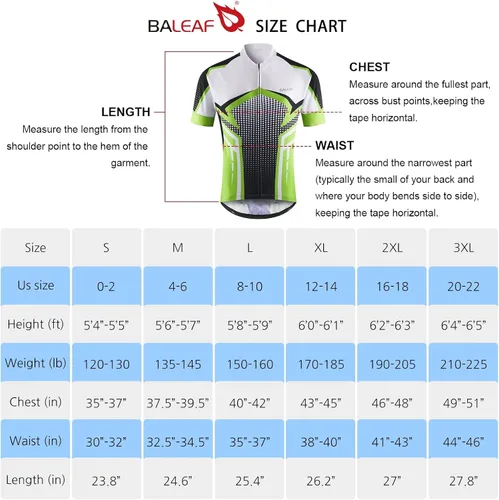 Vista 7 de BALEAF Men's Cycling Jersey Short Sleeve Bike Shirts 4 Pockets Road Biking Tops Full Zip Clothing MTB Breathable UPF 50+