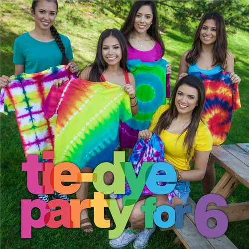 Vista 11 de Kit de tinte de un solo paso Tulip: Suministros para fiesta de teñido anudado, 18 botellas
