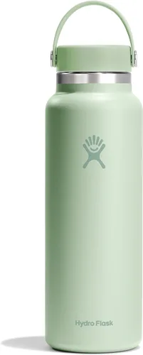 Vista 84 de Hydro Flask Botella de agua – Acero inoxidable aislado – Tapa flexible de boca ancha, antiderrames, a prueba de fugas y recargable en agave de 20