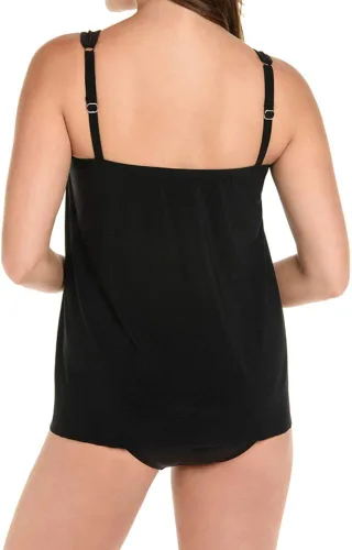 Vista 4 de Miraclesuit Womens Swimwear DD-Cup Illusionist Mirage High Neckline Underwire Bra Tankini Bathing Suit Top