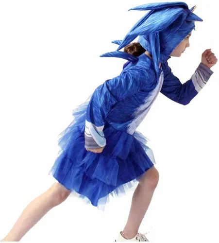 Vista 5 de Bulex The Eedgehog - Vestido de disfraz de erizo para niñas falda tutú de dibujos animados traje de traje para niños traje para la cabeza