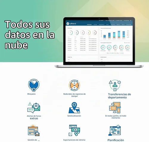 Vista 8 de uAttend Control de voz sin contacto y reloj de reconocimiento facial con lector de temperatura (DR2500)