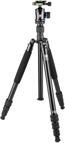 Vista 5 de SIRUI Trípode para cámara AM-1204K - Trípode ligero de fibra de carbono con cabezal de bola K-10X con funda, convertible a monopie Negro