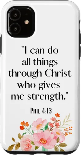 Vista 8 de I Can Do All Things Through Christ Jesus Philippians 4:13 Case for iPhone 17