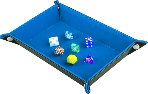 Vista 11 de SIQUK Bandeja de Dados de Doble Cara Plegable Rectangular de Cuero PU y Portadados de Terciopelo Burdeos Bandeja de dados de terciopelo de piel