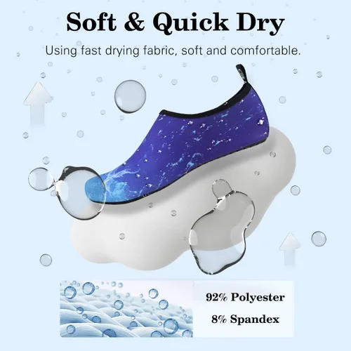 Vista 3 de Calcetines acuáticos, zapatos de agua para playa, calcetines de yoga descalzos de secado rápido para surf, piscina, natación, zapatos para mujeres