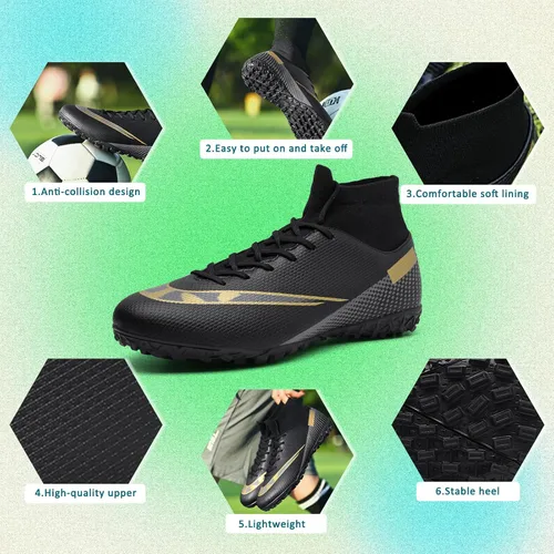 Vista 6 de Soccer Cleats Mens Women Outdoor Soccer Shoes for Big Boy AGFG