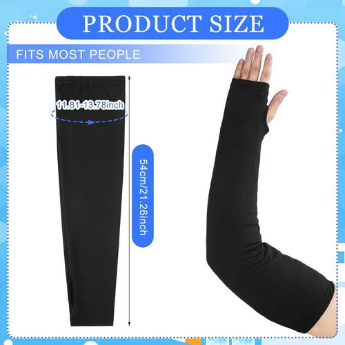 Vista 3 de Boao 8 piezas de protector de brazo fundido manga corta Sling Decoración de molde extraíble lavable muñeca codo cubierta de protección
