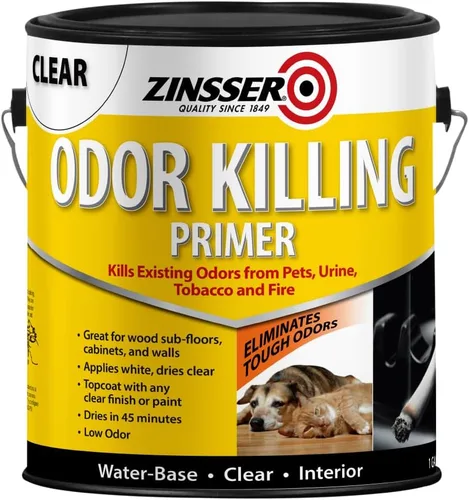 Vista 9 de Rust-Oleum Zinsser 307648 Imprimación mata-olores, blanco, un cuarto de galón