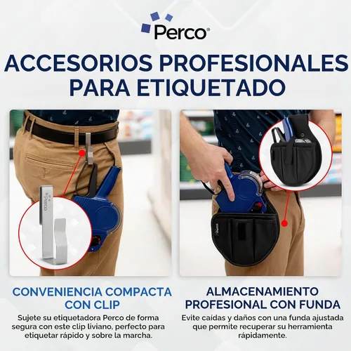 Vista 6 de Kit de pistola de fecha Perco Lite de 1 línea - Incluye 2 rollos blancos, 4 rollos de Best by Labels, 2 rodillos de tinta - 1 rollo de tinta
