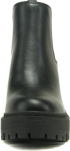 Vista 3 de Soda BLISS Botines de moda con suela de lengüeta para mujer con doble elástico