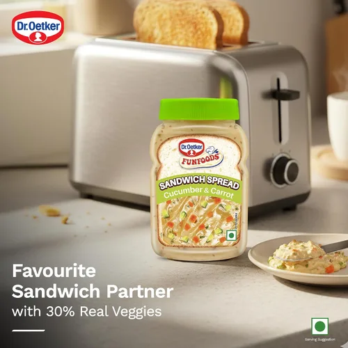 Vista 4 de Funfoods Sándwich de pepino y zanahoria para untar sin huevo, 10.58 oz