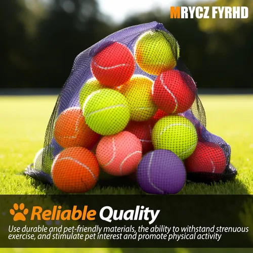 Vista 7 de 30/40 Pack Training Tennis Balls, Pet Dog Playing Balls, Practice Tennis Balls with Mesh Bag for Transport and Beginner Training