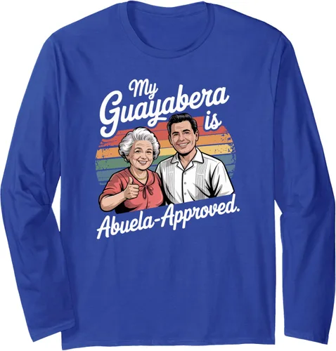 Vista 3 de Taino Boricua Abuela Aprobado Guayabera Camiseta de manga larga