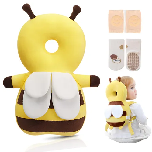 Vista 11 de Mochila con protector de cabeza para bebé caminante, mochila ajustable con protección para la cabeza del bebé para la seguridad del aprendizaje