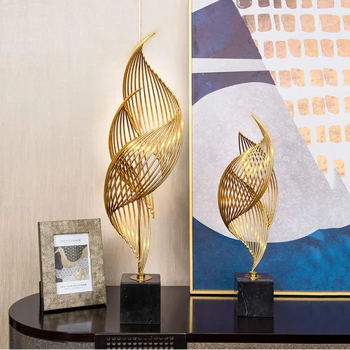 Vista 7 de Escultura china de la estatua del feng shui adornos de la caracola del metal del mármol, muebles creativos para el hogar, muebles modernos