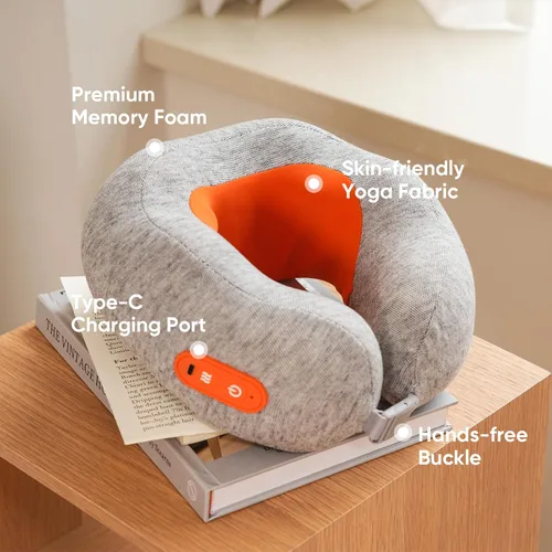 Vista 7 de Howdy Shiatsu Masajeador de cuello con calefacción [2026 actualizado], almohada térmica inalámbrica para aliviar el dolor, amasamiento de tejido