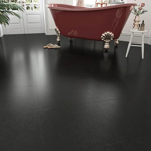 Vista 11 de Azulejos de vinilo autoadhesivos de mármol negro para baño, azulejos de vinilo autoadhesivos para despegar y pegar, azulejos de azulejos extraíbles